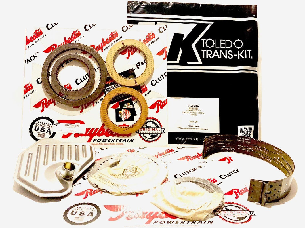4R70W 4R75W TRANSMISSION Master Rebuild Kit 2004 UP with Clutches & Lined Band