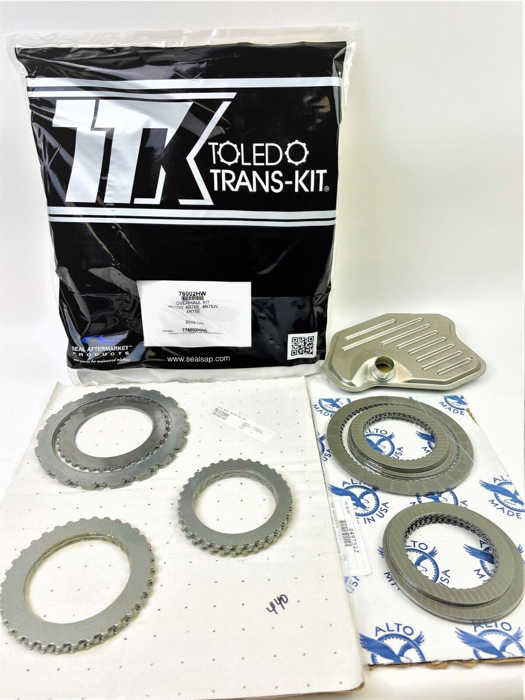 4R70W 4R75W TRANSMISSION MASTER REBUILD KIT 2004 UP with Alto Clutches Filter
